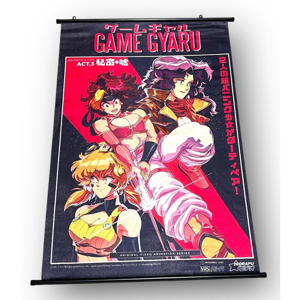 Rare Game Gyaru wall scroll By‎ Game Grumps Wall Banner 35”x25” Collectible